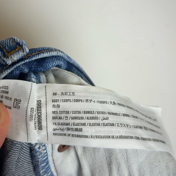 Abercrombie & Fitch the 90s Straight Mid Rise Curve Love Blue Jeans 31/12x 29 - Picture 12 of 14